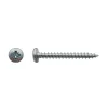 500 Vis Bois Tête Cylindrique Pozidriv 4.5 x 40 mm - Zingué blanc - D-Work