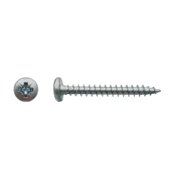 500 Vis Bois Tête Cylindrique Pozidriv 3.5 x 40 mm - Zingué blanc - D-Work