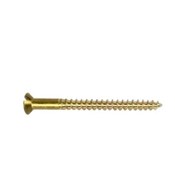 200 Vis Bois Tête Fraisée Fendue 3.5 x 12 mm - Laiton - D-Work
