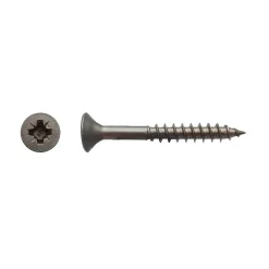 100 Vis Bois Tête Fraisée Pozidriv F/Partiel 4.5 x 80 mm - Inox A2 - D-Work