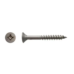 200 Vis Bois Tête Fraisée Pozidriv F/Partiel 3.5 x 35 mm - Inox A4 - D-Work