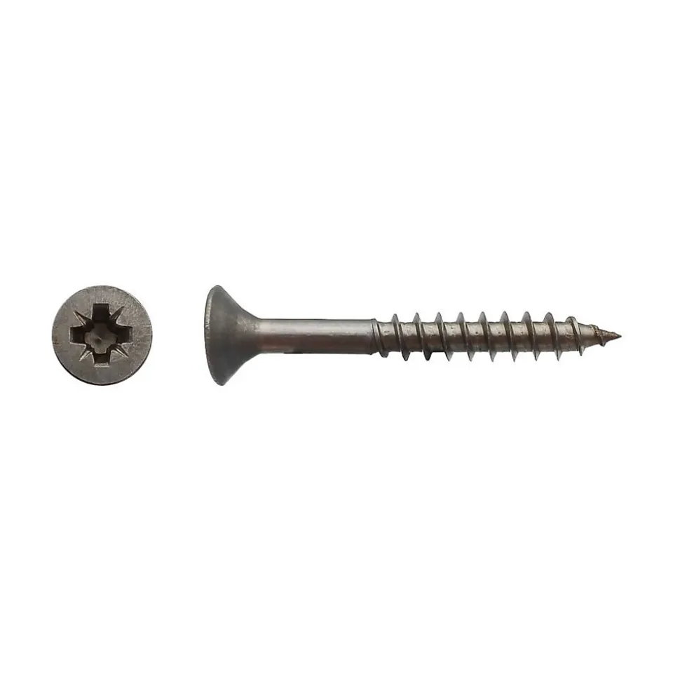200 Vis Bois Tête Fraisée Pozidriv F/Partiel 5 x 30 mm - Inox A2 - D-Work