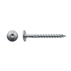 50 Vis Bois Tête Ronde Larges Torx T40 8 x 280 mm - Zingué blanc - D-Work