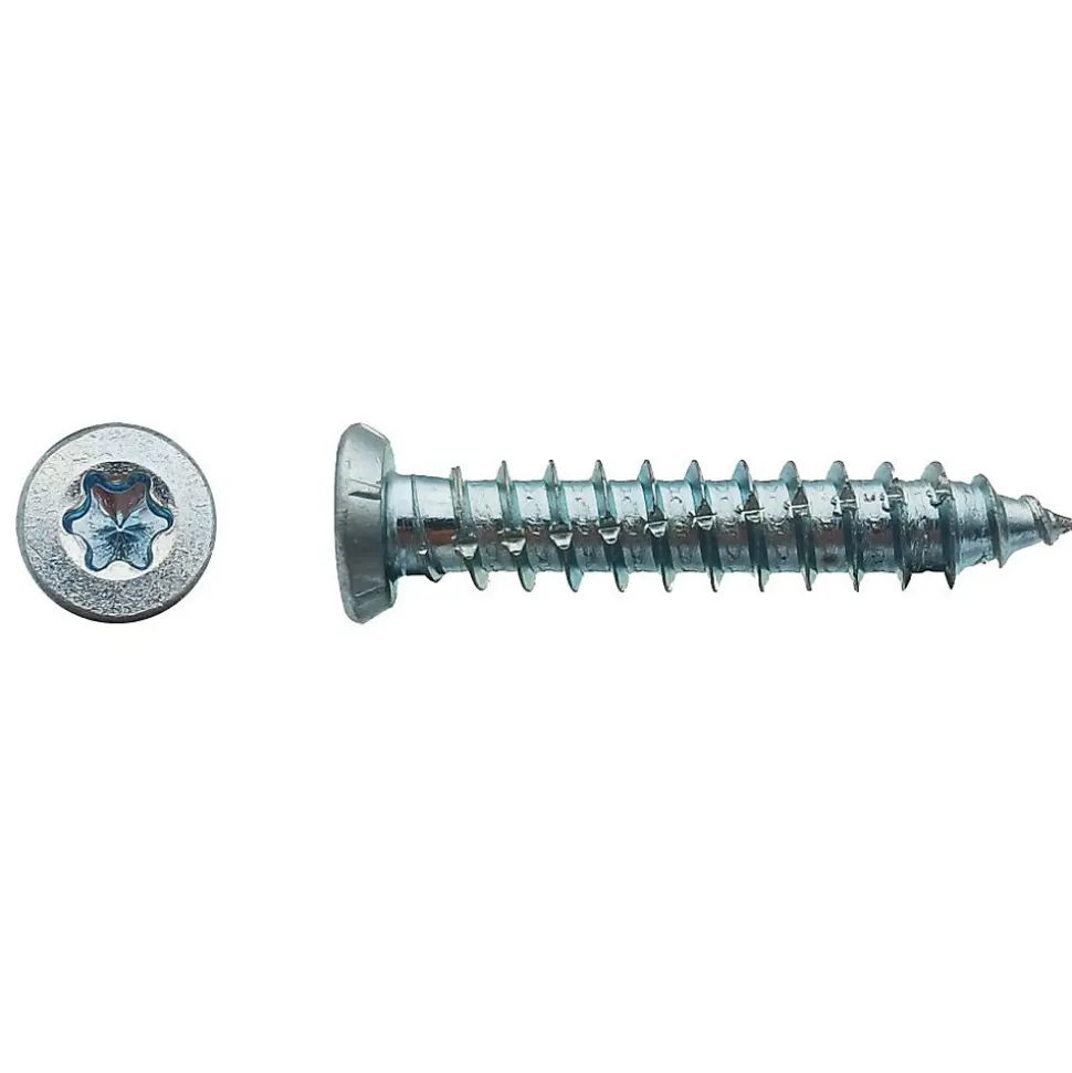 100 Vis Béton d'Ancrage Tête Fraisée Torx T30 7.5 x 152 mm - Zingué blanc - D-Work