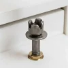 2 vis d'assemblage avec écrous en acier / laiton ø 8 mm x L. 60 mm