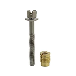 2 vis d'assemblage avec écrous en acier / laiton ø 8 mm x L. 60 mm
