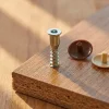 4 vis d'assemblages et caches acier zingué Diall Ø5 x l.40mm