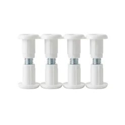 4 vis liaison plastique/acier blanc Diall M6 Ø8 x L.15 x Ep.30 mm