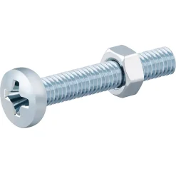 20 vis métaux acier zingué 5 x 30 mm