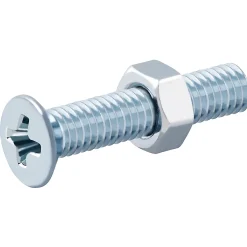20 vis métaux tête fraisée acier zingué 5 x 25 mm