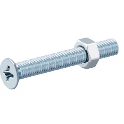 20 vis métaux tête fraisée acier zingué 5 x 40 mm