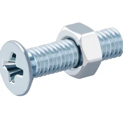 20 vis métaux tête fraisée acier zingué 5 x 20 mm