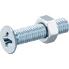 20 vis métaux tête fraisée acier zingué 3 x 16 mm