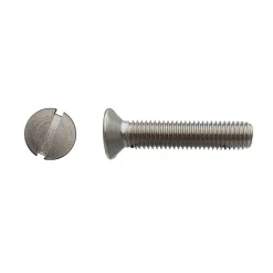 200 Vis Métaux Tête Fraisée Fendue 4 x 12 mm - DIN 963 - Inox A2 - D-Work