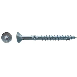50 Vis pour Construction Bois Tête Fraisante Torx T40 10 x 400 mm - Zingué blanc - D-Work