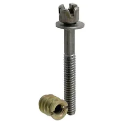 2 vis rappel acier/laiton Diall Ø8 x L.80mm