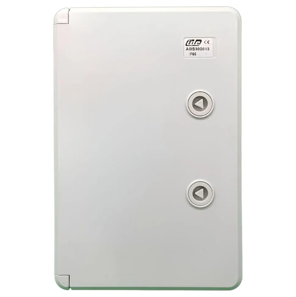 Abs302013 Ide Coffret Abs étanche Ip65 300x200x130 Porte Opaque - Avec Plaque De Montage