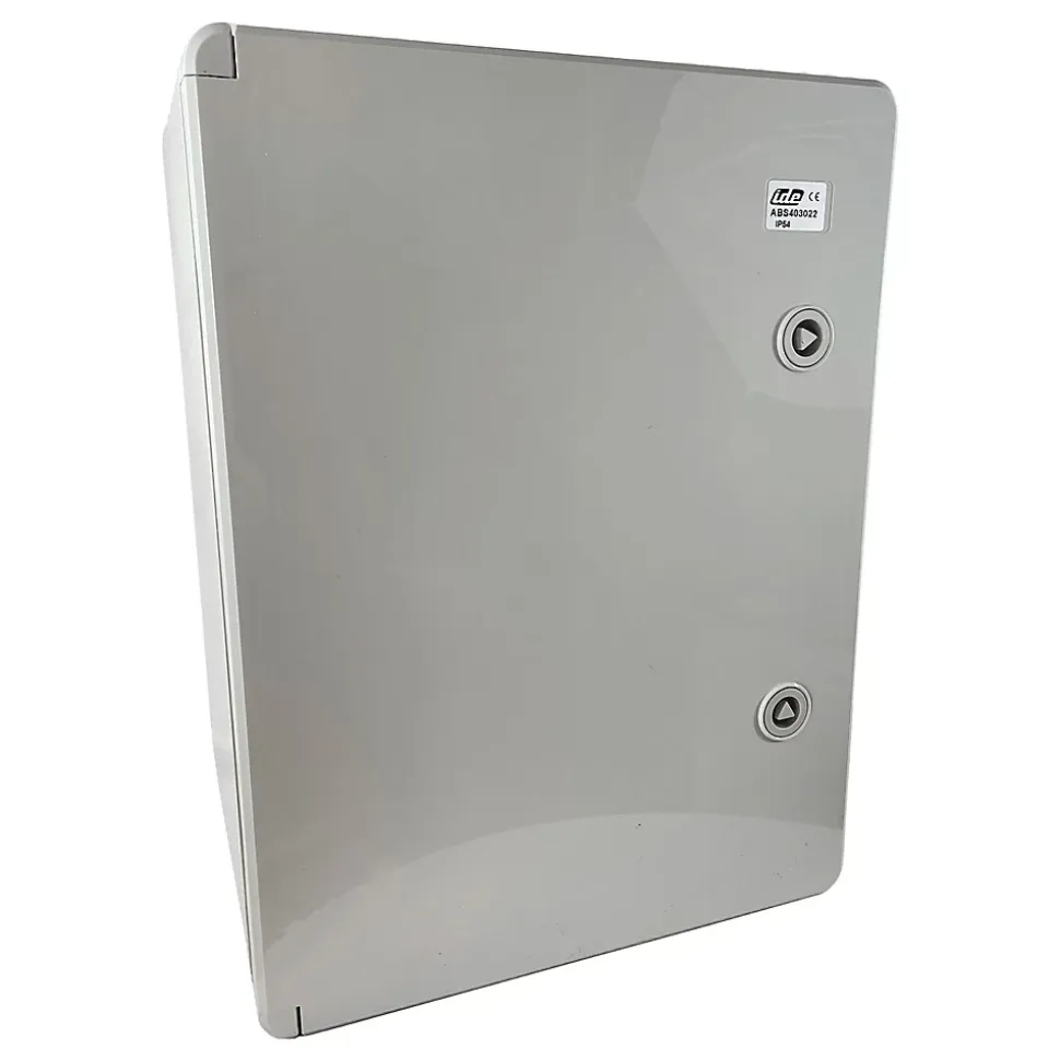 Abs403022 Ide Coffret Abs étanche Ip54 400x300x220 Porte Opaque - Avec Plaque De Montage