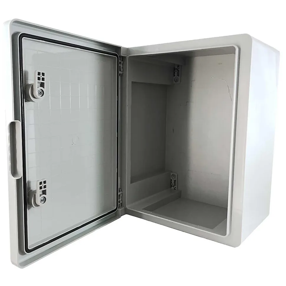 Abs403022 Ide Coffret Abs étanche Ip54 400x300x220 Porte Opaque - Avec Plaque De Montage