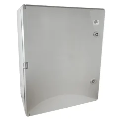 Abs504018 Ide Coffret Abs étanche Ip54 500x400x180 Porte Opaque - Avec Plaque De Montage