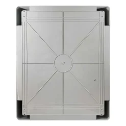 Abs504018 Ide Coffret Abs étanche Ip54 500x400x180 Porte Opaque - Avec Plaque De Montage
