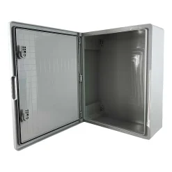 Abs504018 Ide Coffret Abs étanche Ip54 500x400x180 Porte Opaque - Avec Plaque De Montage