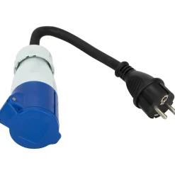 Adaptateur caravane mâle 2P+T vers femelle CEE 17 - Protec