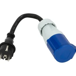 Adaptateur caravane mâle 2P+T vers femelle CEE 17 - Protec