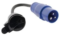 Adaptateur caravane Zenitech 193393 femelle 16A en mâle CEE17 IP44