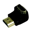 Adaptateur HDMI Mâle/Femelle angle Or Optex