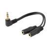 Adaptateur Jack 3.5mm mâle / 2 x Jack 3.5mm femelle stéréo