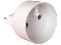 Adaptateur Mâle 6A en femelle 16A blanc