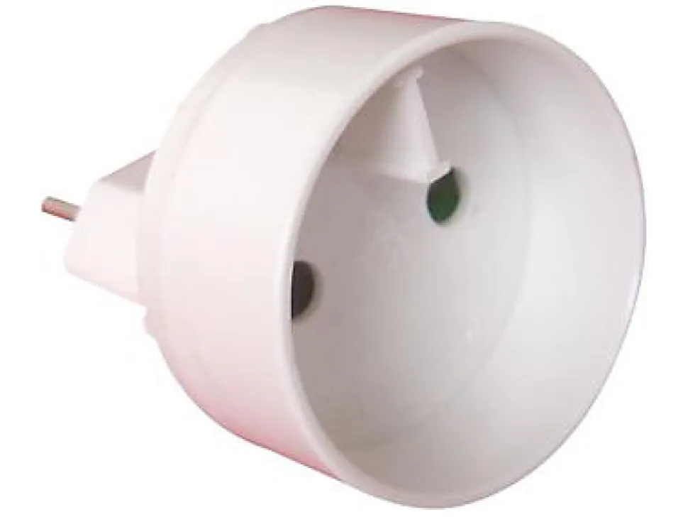 Adaptateur Mâle 6A en femelle 16A blanc