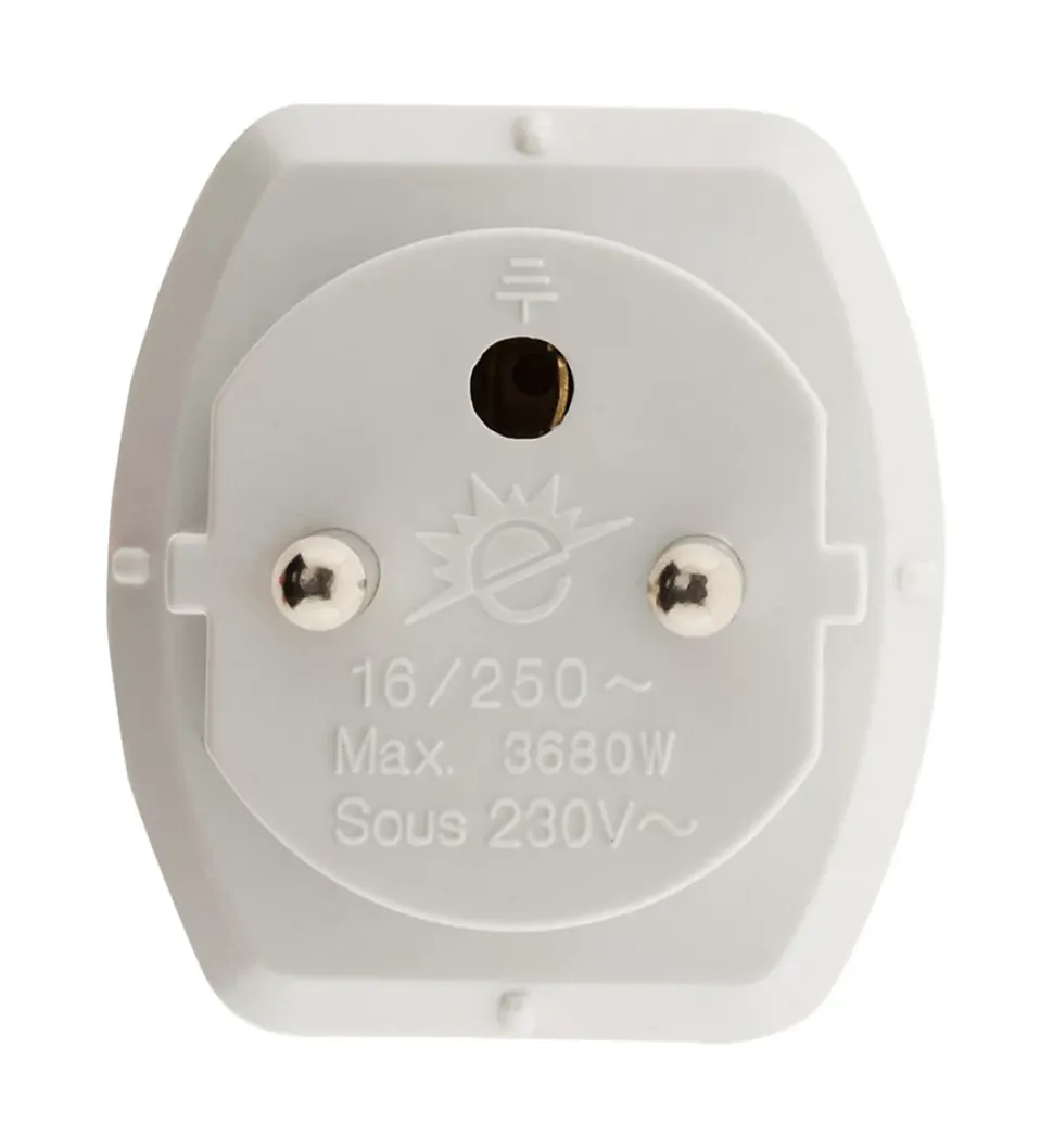 Adaptateur prise voyage Allemagne vers France - Schuko - Zenitech