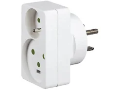 Adaptateur 2P+T fiche 16A + fiche 20A vers socle 32A Legrand
