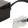 Adaptateur RJ45 (mâle) vers RJ11 (femelle) - Noir - Dio