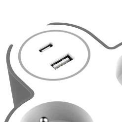 Adaptateur triplite + 2 USB Jacobsen blanche 16A