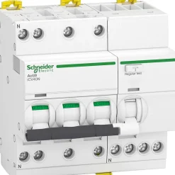 A9de7720 Disjoncteur Différentiel Triphasé 3p+n 20a - 300ma - 6ka - Type Ac Courbe C - Schneider Icv40n