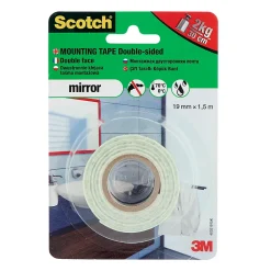 Adhésif double face miroir 19 mm x 1,5 m