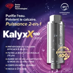 Adoucisseur d'eau Anticalcaire Antibacterien innovant IPS 100 Kalyxx MINI G 1/2" femelle (IPSKXMG12W)
