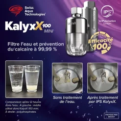 Adoucisseur d'eau Anticalcaire Antibacterien innovant IPS 100 Kalyxx MINI G 1/2
