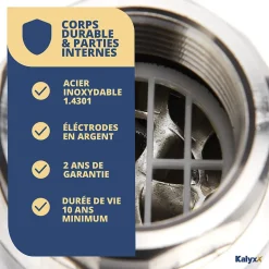 Adoucisseur d'eau Anticalcaire Antibactérien innovant IPS Kalyxx BlueLine G3/4 " femelle (IPSXKBG34)