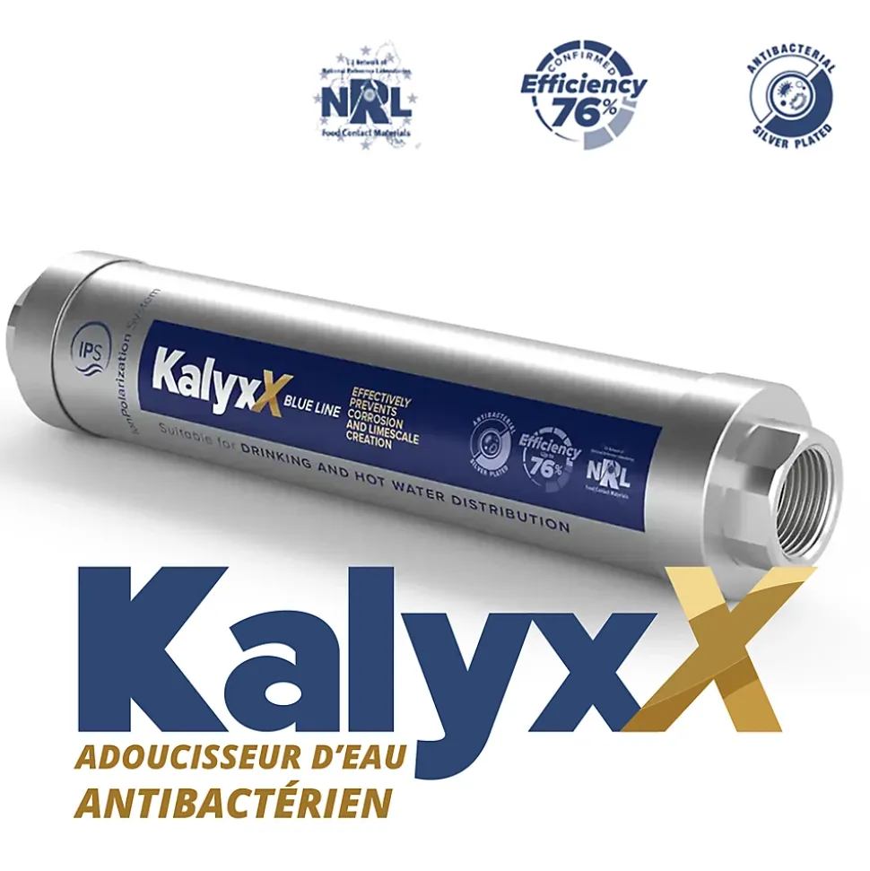 Adoucisseur d'eau Anticalcaire Antibactérien innovant IPS Kalyxx BlueLine G3/4 " femelle (IPSXKBG34)