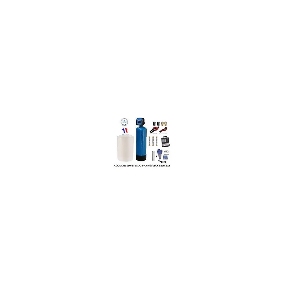Adoucisseur D'eau Bi Bloc 30l Fleck 5800 Sxt Complet