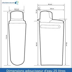 Adoucisseur D'eau 25l Fleck 5600 Sxt Complet Avec Accessoires