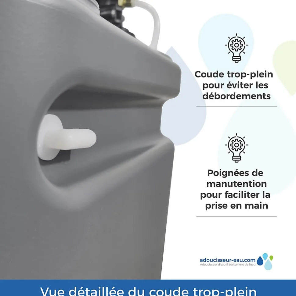 Adoucisseur D'eau 30L Fleck 5600 MV Mécanique Volumétrique Anti Calcaire Fabriqué En France
