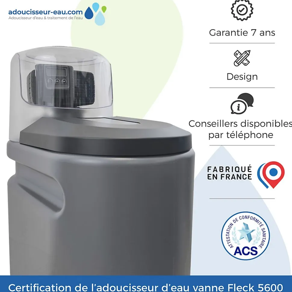 Adoucisseur D'eau 20l Fleck 5600 Sxt Complet Avec Accessoires