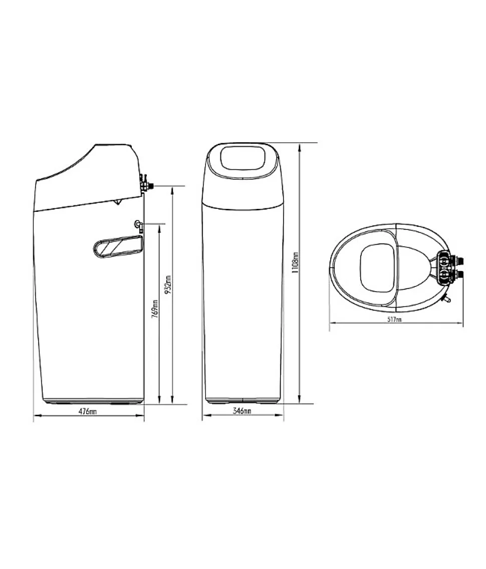 Adoucisseur d'eau 18L Vanne Canature