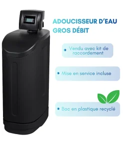 Adoucisseur d'eau PHOCION 34L gros débit avec Accessoires + Mise en Service Gratuite
