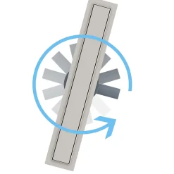 AICA caniveau de douche en acier inoxydable italien 2 en 1, réglable en hauteur et pivotante - 100 cm